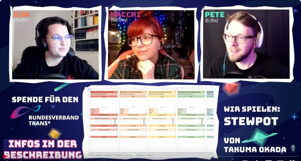 Screenshot von Mit Vorteil, mit Eva, nacchi und Pete
