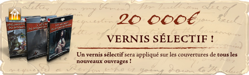 Vernis sélectif sur tous les ouvrages