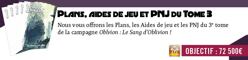 Plan, aides de jeu  et PNJ du tome 3 offerts
