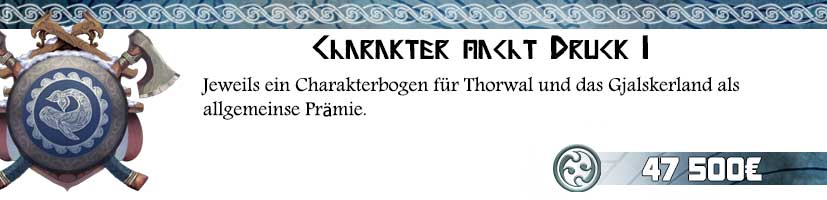Allgemeine Prämie: Gedruckte Charakterbögen 1