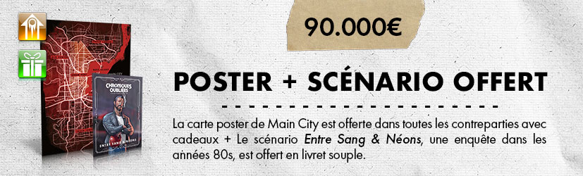 90K - Poster Main City offert + 1 livret de scénario offert
