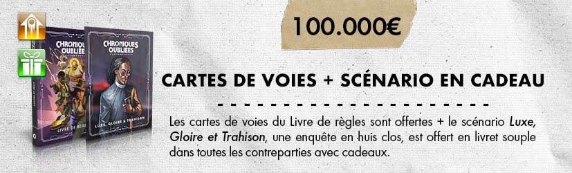100K - Cartes de voies offertes + 1 livret de scénario offert
