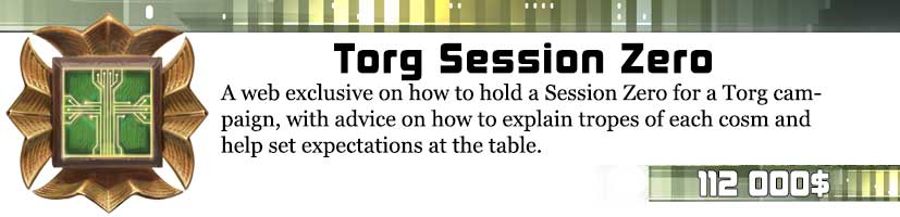 Torg Session Zero