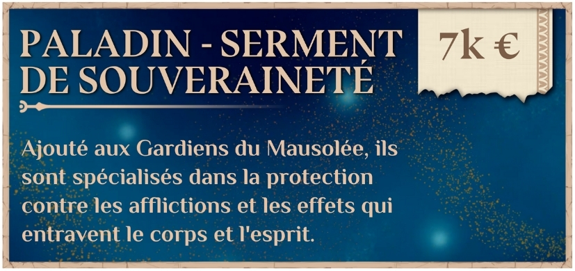 Paladin - serment de souveraineté
