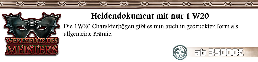 Heldendokument mit nur 1 W20