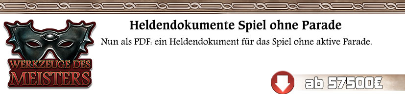 digi Heldendukumente Spiel ohne Parade