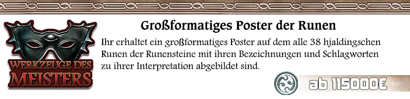 Großformatiges Poster der Runen