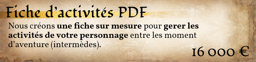 Fiches d'activités PDF