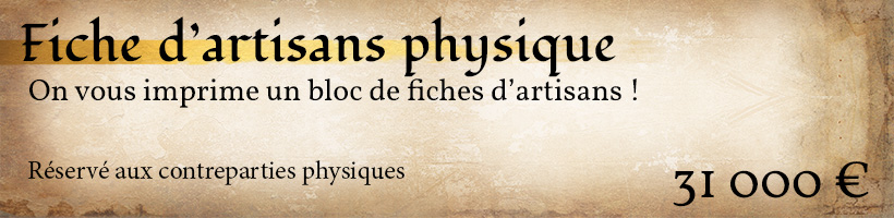 Fiche artisan imptimées