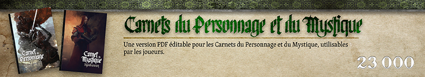 PDF éditable pour Carnets du Personnage et Mystique