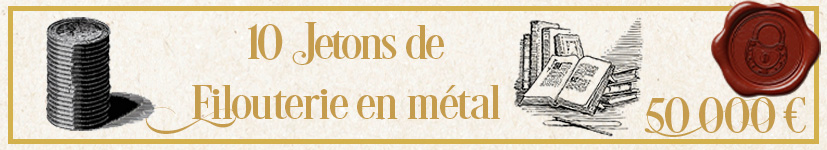 10 jetons de filouterie en métal