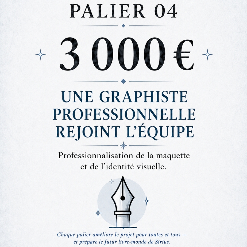Palier  1D12 : Tous les gains du palier précédent & une graphiste/maquettiste professionnelle rejoint l'equipe