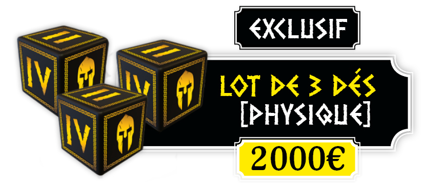 Lot de 3 dès (physique) Exclusif