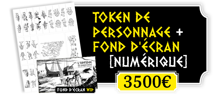 Tokens de personnages à imprimer et fond d'écran (numérique)