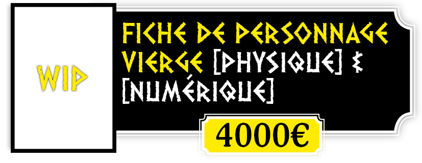 Feuillet de fiche de personnage vierge à imprimer (physique et numérique)