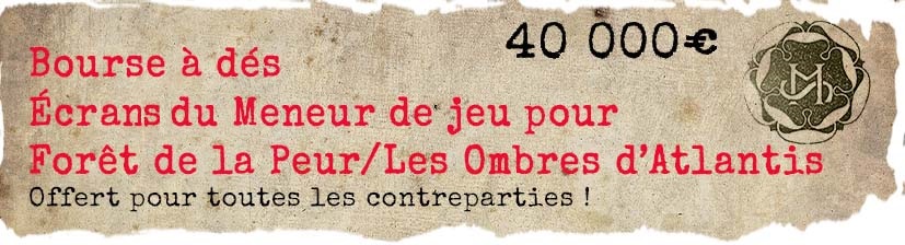 Bourse à dès + Écran du Meneur de jeu pour La Forêt de la peur /Les Ombres de l'Atlantide