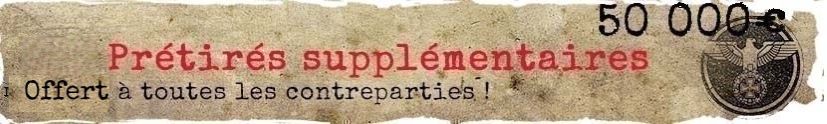 Prétirés supplémentaires