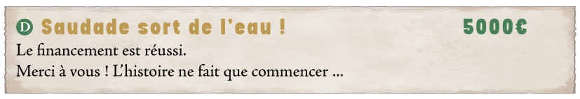 Saudade sort de l'eau (D)