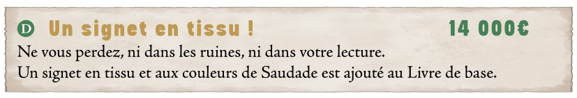 un signet en tissu