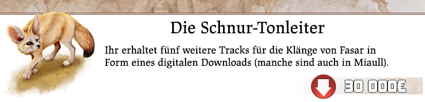 Fünf zusätzliche Tracks von Klänge von Fasar
