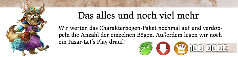 Charakterbögen & Let's Play