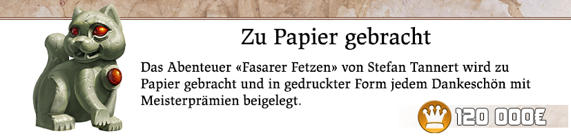 Abenteuer gedruckt im Meisterpaket