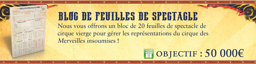 4/ Bloc de feuilles de spectacle