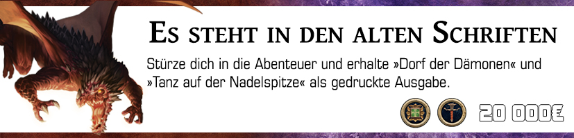 Dorf der Dämonen Abenteuer & Tanz auf der Nadelspitze Abenteuer gedruckt