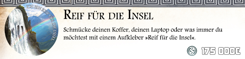 Aufkleber Reif für die Insel