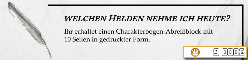 Abreißblock Charakterbogen 10 Seiten