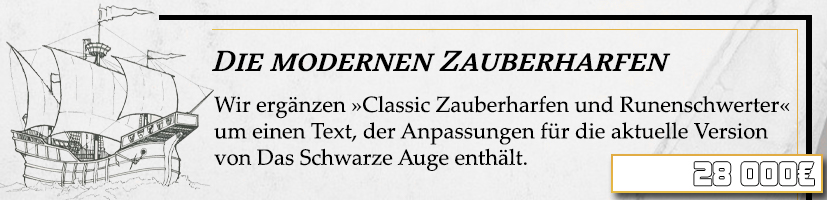 Zusatz in Zauberharfen und Runenschwerter: Anpassungen für DSA heute