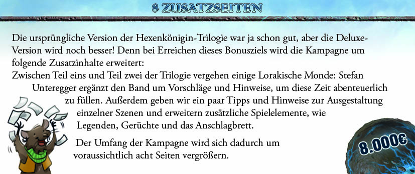 8 zusätzliche Seiten im Buch