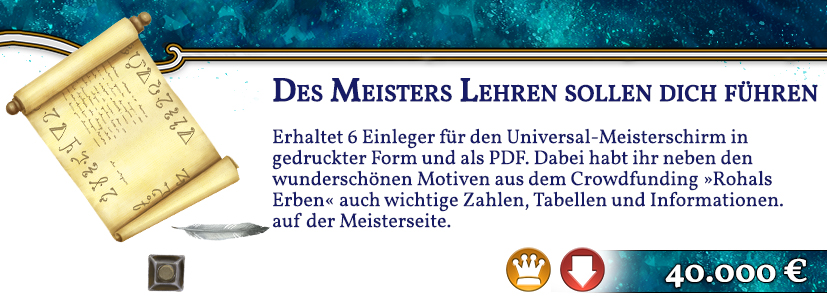 Meisterschirmeinleger - Gedruckt 6 Blatt