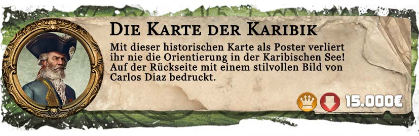 Poster Karte der Karibik & Bild Karibik von Carlos Diaz