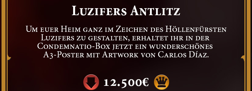 Poster (Bild Luzifer von Carlos Diaz) in Condemnatio-Box