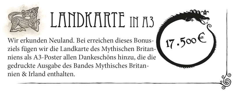 Landkarte Mythisches Britannien als A3-Poster (1)