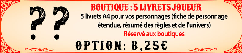 Option boutique : Livret de joueur X5
