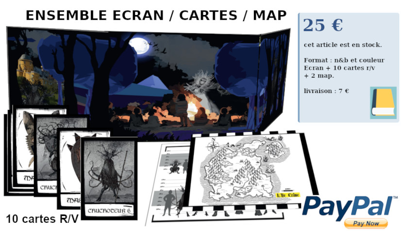 The Caravan : Ecran + Cartes