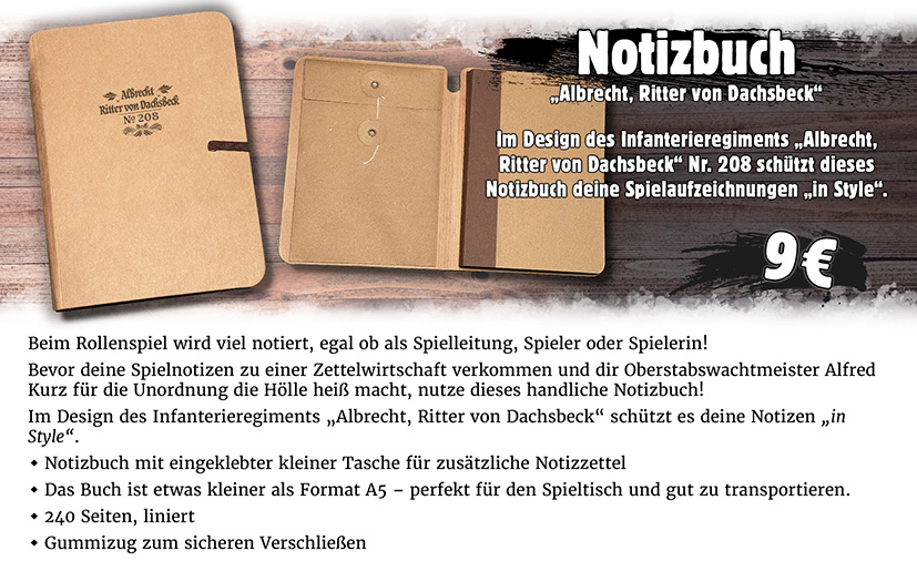 Notizbuch „Albrecht, Ritter von Dachsbeck“