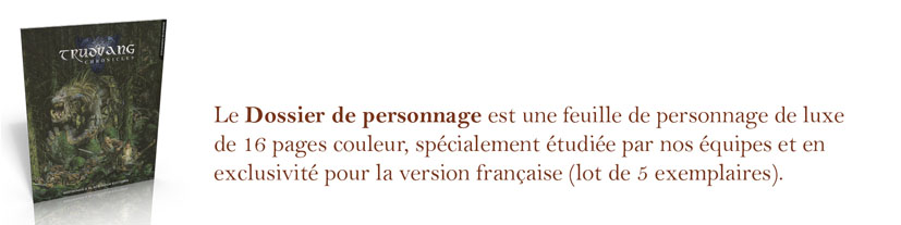Dossiers de personnage (×5)