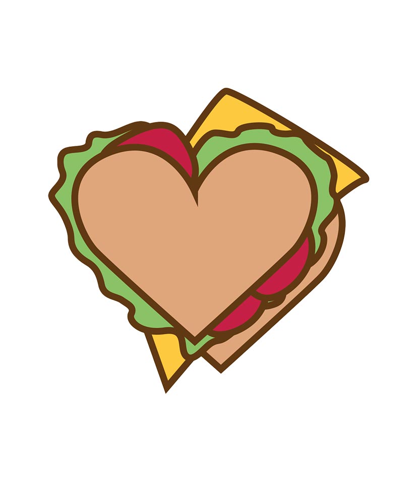 Sticker Coeur Sandwich