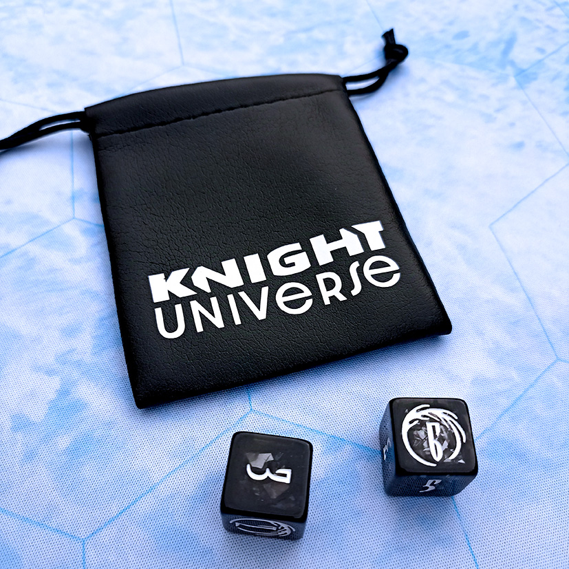 Set de 10 dés Knight Universe dans leur pochette