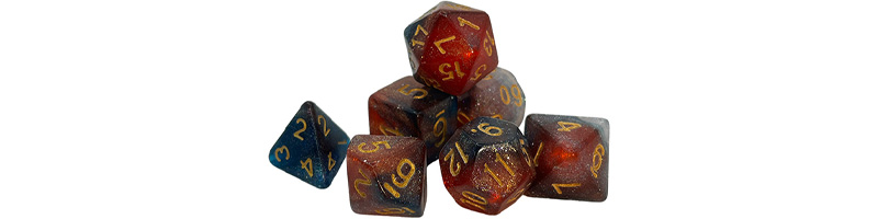 set de dés ambre