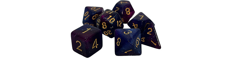 set de dés violet
