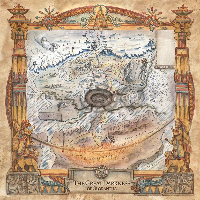 Nouvelle Carte en tissu Les temps Mythiques : Les Grandes Ténèbres (80cm x 80xm)