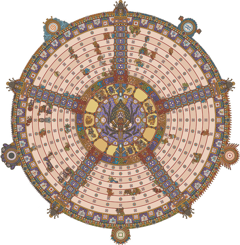 Nouvelle Carte en tissu Le roue du temps (80cm x 80cm)