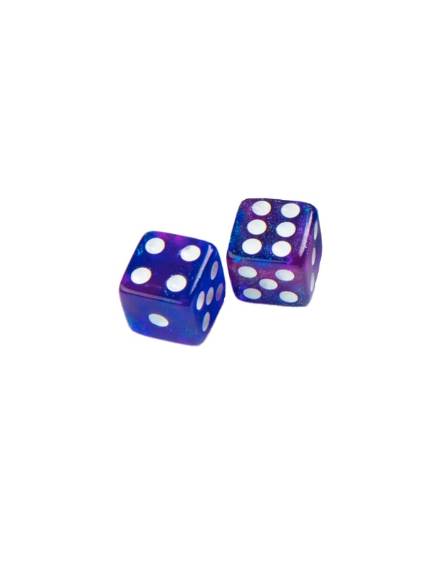 Paire de D6 pailletés