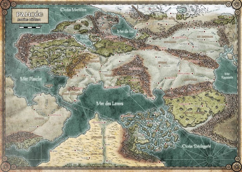 Carte Poster de Pangée