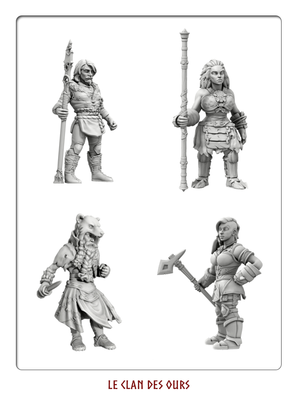 Pack Figurines Aventuriers - Le Clan des Ours