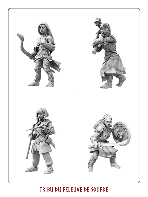 Pack Figurines Aventuriers - Tribu du Fleuve de Soufre